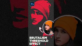 Photoshop Brutalism Threshold Effect like tutorial begginers graphicdesign edit easy share [upl. by Judith]