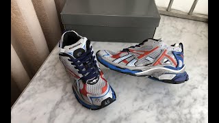 BALENCIAGA RUNNER SNEAKER RED amp BLUE REVIEW [upl. by Cordey45]