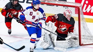 Highlights from United States vs Canada East at the 2023 World Junior A Hockey Challenge [upl. by Oiramaj516]