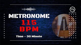 115 BPM Metronome  30 Minute [upl. by Ayrad]