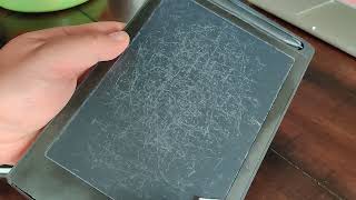 trying to fix the scratches on my lcd writing tablet with a magic eraser fail [upl. by Iaka]