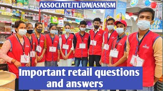 Retail questions and answers   महत्वपूर्ण रिटेल इंटरव्यू आसानी से निकाले [upl. by Adohr120]