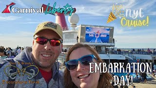 Travel and Embarkation Day  Carnival Liberty NYE cruise newvideo newyear cruise carnival [upl. by Nediarb]