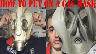 How to put on various types of gas masks [upl. by Klayman]