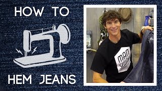 How to Hem Pants Easy Sewing Tutorial with Rob Appell of Man Sewing [upl. by Christiane81]