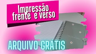 Como imprimir miolo de caderno tamanho A5 frente e verso  Arquivo grátis [upl. by Sage]