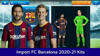 How To Import FC Barcelona Team Logo and Kits in Dream League Soccer 2019 [upl. by Ecirbaf]