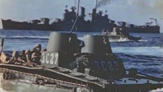 US Marines Assault on Iwo Jima February 1945  WW2 Color Footage [upl. by Petey]