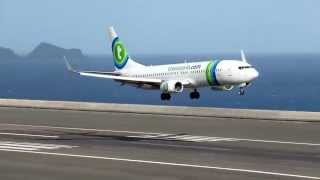 Good Landing In Windy Day Transavia France LPMA FNC 20102014 [upl. by Sorenson]