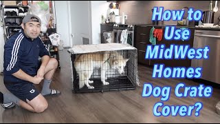 How to Use MidWest Homes Dog Crate Cover [upl. by Rednasxela]