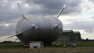 Airlander 10 full outdoor engine test for the first flight from Cardington Bedfordshire [upl. by Winonah]