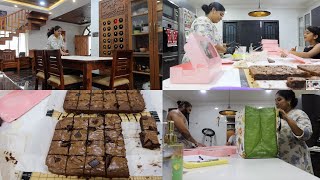 I Made 120 Brownies for Mahas School Entrepreneur Day Event  Busy Day Vlog [upl. by Waltner236]