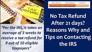 No Tax Refund After 21 days Reasons Why and Tips on Contacting the IRS [upl. by Tiffy]