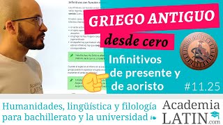 Infinitivos de presente y de aoristo morfosintaxis ‹ Curso de griego antiguo desde cero 1125 [upl. by Mercado]