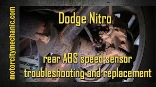 Dodge Nitro rear ABS speed sensor troubleshooting and removal [upl. by Frierson]