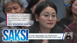 PBBM tiniyak na may masisibak sa pagpuslit palabas ng bansa ni dismissed Mayor Alice Guo  Saksi [upl. by Naaitsirhc556]