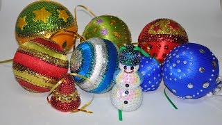 How to make Christmas ball ornament Ideas  DIY [upl. by Hsizan]