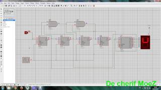 Compteur a base de afficheur 7 segment  bascule JK [upl. by Suolekcin]