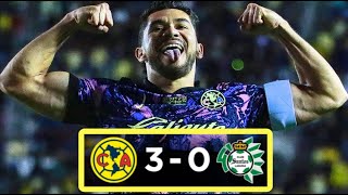 América 30 Santos  Liga Mx  Goles y Resumen Completo [upl. by Carmina]