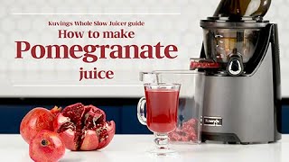 Kuvings Whole Slow Juicer guide  How to make pomegranate juice [upl. by Althea32]