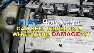 Fiat Barchetta  How to remove timing belt cover  Timing belt cover removal  Check worn cam belt [upl. by Kilby]