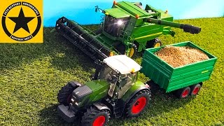 BRUDER Tractors JOHN DEERE Harvester BEST RC conversion SUPER FENDT 936 VARIO Bruder RC [upl. by Annaehr329]