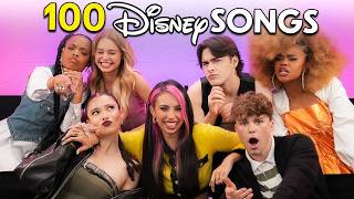 Disneys Descendants Cast Tries To Sing 100 Disney Songs In 10 Minutes [upl. by Nylteak144]