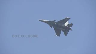 Mighty air display by Sukhoi Su30MKI  multirole air superiority fighter at Aero India Show 2021 [upl. by Alaine]