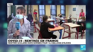 Rentrée scolaire en France  un protocole strict pour la reprise de plus de 124 millions délèves [upl. by Aninay]