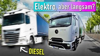 Testfahrt mit dem Serien eActros 600 von Mercedes 621 kWh Akku [upl. by Cigam]