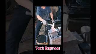 Forging Process in Metal Sheet autotools tools shorts woodworkingtools [upl. by Nylarat]