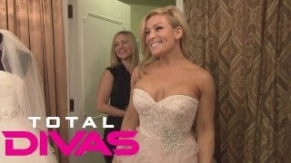 Natalya goes wedding dress shopping with her sister Total Divas bonus clip Sept 15 2013 [upl. by Suillenroc]