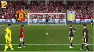 Longest Penalty Shootout  Manchester United vs Aston villa  Efootball 2024 Gameplay buron [upl. by Carpenter]