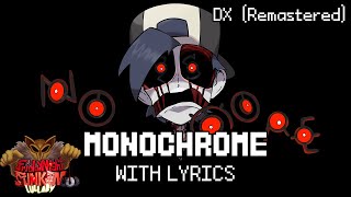 Monochrome PERISH MIX WITH LYRICS DX Remastered  Friday Night Funkin Hypnos Lullaby v2 Cover [upl. by Otter859]