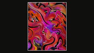 9690 Contemporary Art Fluid Acrylics Using Silicon quotbrushesquot 5162024 Intuitive art [upl. by Aletha62]