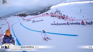 Elvedina Muzaferija 4th place BosniaampHercrgovina Downhill CRANS MONTANA🇧🇦⛷️🇨🇭 [upl. by Isoj844]