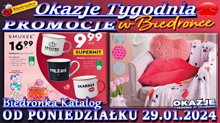 𝐁𝐈𝐄𝐃𝐑𝐎𝐍𝐊𝐀 🐞 Nowa Gazetka Od 29012024  Okazje i promocje tygodnia w Biedronce – Katalog Biedronki [upl. by Kleper504]