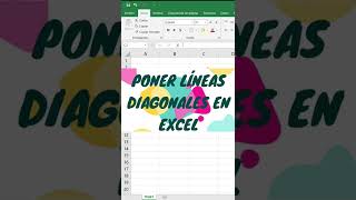 PONER LINEA DIAGONAL en una CELDA excel shorts cursoexcel cursodeexcel excelgratis tutorial [upl. by Sheela717]