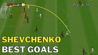 Andriy Shevchenko beautiful goals  Winning Eleven 2002 [upl. by Brew]