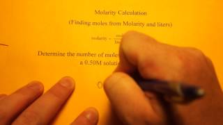 Molarity Calculation moles from molarity and liters [upl. by Hteboj]