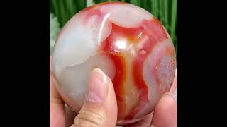 Carnelian with Quartz Sphere Healing Crystal Ball 594g 77mm [upl. by Oicatsana]