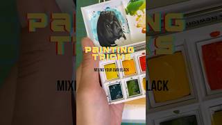 Color mixing making your own black watercolor101 colortheory [upl. by Caddaric204]