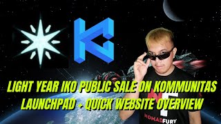 Light Year IKO public sale on Kommunitas launchpad  quick website overview [upl. by Germin]