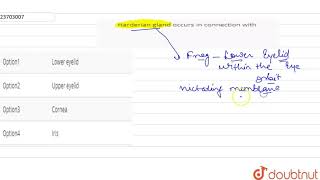 Harderian gland occurs in connection with [upl. by Kiyoshi]