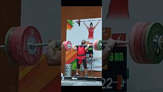 Clean and jerk 196kg men102kg national championships 2024 shorts weighlifting himachalpradesh [upl. by Caniff]