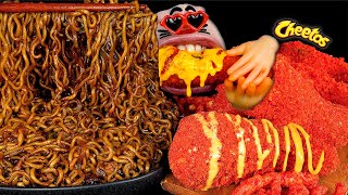 ASMR MUKBANG Cheetos Cheese Chicken amp Black Bean Noodles EATING SHOW 4K [upl. by Harriman]