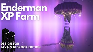 ENDERMAN XP FARM  Aesthetic Minecraft tutorial  Java amp Bedrock 121 [upl. by Aicyla]