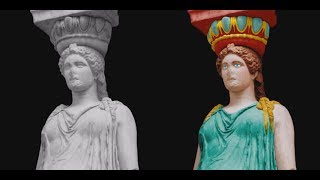 Colors of Ancient Europe – Caryatid from the Erechtheion in Athens [upl. by Ykcul]