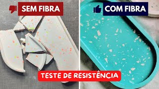 Teste de resistência uma peça sem fibra de vidro e outra com fibra de vidro [upl. by Selokcin329]