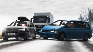 BeamNG Drive  Dangerous Overtaking Crashes 2 [upl. by Lorelei424]